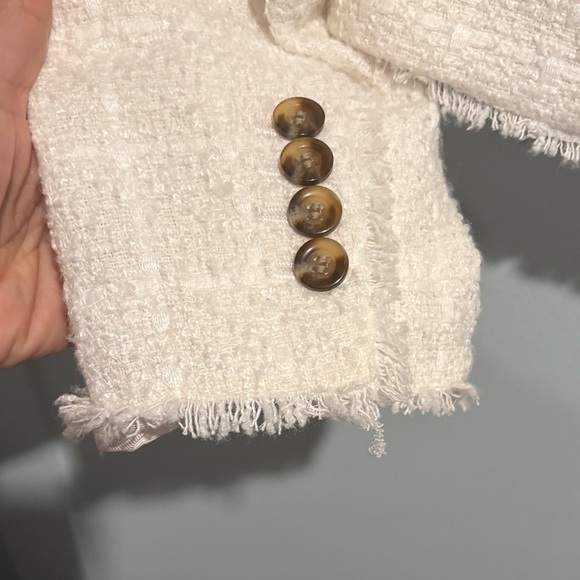 Ann Taylor Ivory Textured Tweed Blazer - Picture 8 of 11